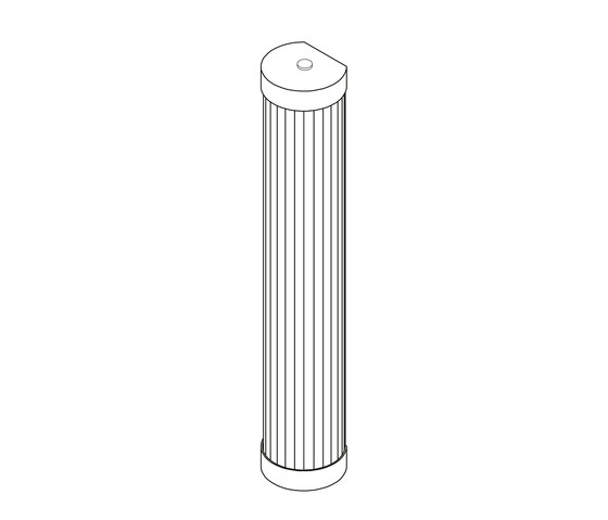 Pillar LED wall light, 27/7cm, Weathered Brass | Lámparas de pared | Original BTC