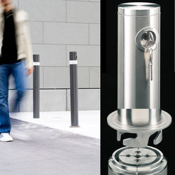 Public Bollard removable barrier post – stainless steel | Bollards | BURRI