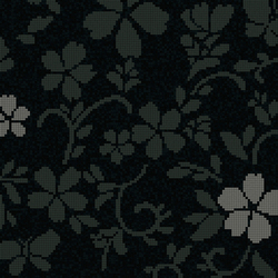 Hana Flower Dark B | Glass mosaics | Bisazza