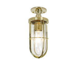 Weatherproof Ship's Well Glass Ceiling Polished Brass Clear, E27 | Ceiling lights | Original BTC