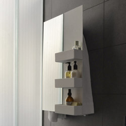 Geometrici towel warmer rectangle & shelves mirror | Mirrors | mg12