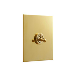 Unlacquered brass dolly switch | Toggle switches | Forbes & Lomax