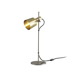 Chester Table Light, Satin Brass, Black Braided Cable | Lámparas de sobremesa | Original BTC