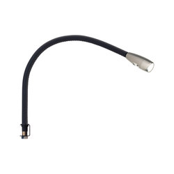 Jet Stream Over the Bedhead Light, anodised titanium with black leather | Wandleuchten | Original BTC