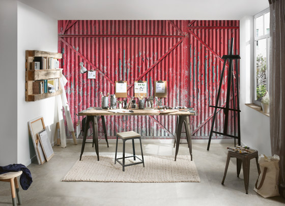 Ap Digital 4 | Carta da Parati DD108585 Iron Door Red | Carta parati / tappezzeria | Architects Paper