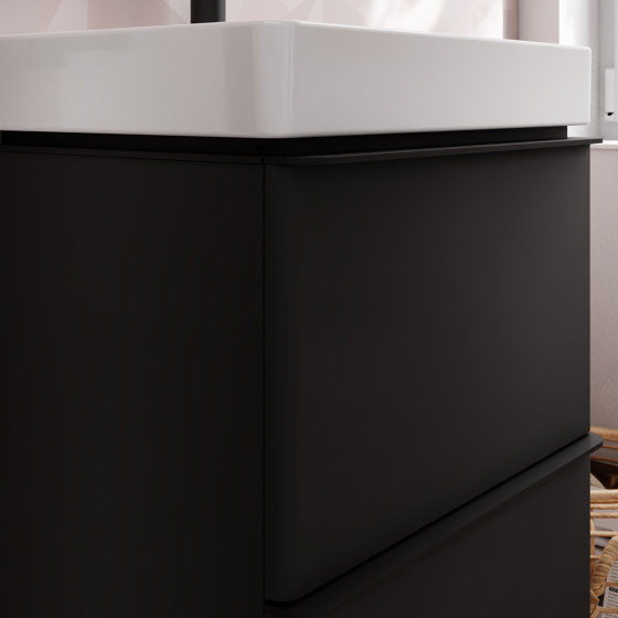 hansgrohe Xelu Q Tall cabinet Natural Oak 400/350, door hinge right | Wall cabinets | Hansgrohe