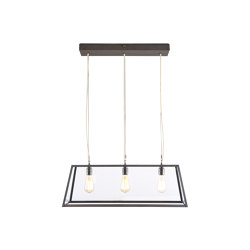 Diner, Internally Glazed, 75, Weathered Brass, Clear Glass | Lámparas de suspensión | Original BTC