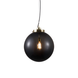 Large Globe, Anthracite and brass with black braided cable | Suspended lights | Original BTC