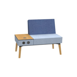 Reefs solitary Belize 1,5-seater bench with electrification | Armchairs | Dauphin
