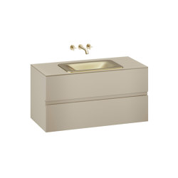 FURNITURE | Meuble mural de 1200 mm pour vasque à encastrer et mélangeur mural de lavabo
Greige | Meubles sous-lavabo | Armani Roca