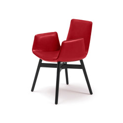 Amelie | Armchair High with wooden frame with cross | Chairs | FREIFRAU MANUFAKTUR
