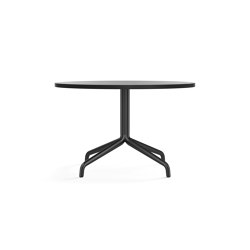Harbour Column Lounge Table, Ø80, Black Aluminium & Steel / Black Oak | Tavolini bassi | Audo Copenhagen