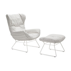 Leyasol | Outdoor | Wingback Chair with Ottoman | Armchairs | FREIFRAU MANUFAKTUR