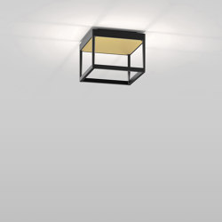 REFLEX² S 150 black | pyramid structure gold | Lámparas de techo | serien.lighting
