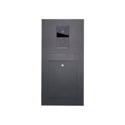 Designer | Edelstahl Briefkasten Designer - RAL nach Wahl - GIRA System 106 - VIDEO Komplettset Einputz- bzw. Unterputzvariante 100mm RAL 7016 anthrazitgrau feinstruktur matt | Buchette lettere | Briefkasten Manufaktur