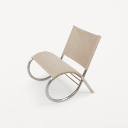 Richardt Chair | Raw Steel | Canvas | Armchairs | Frama