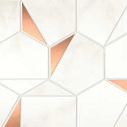 Marvel Shine Calacatta Delicato Gold Hex 25,1x29 | Ceramic tiles | Atlas Concorde