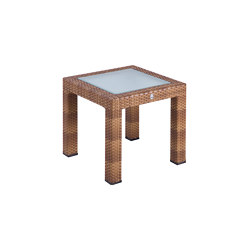 Bellini | End Table Bellini Tobacco 50X50 With Glass Top | Side tables | MBM