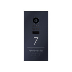 Designer | Edelstahl Video Türstation DESIGNER 529S Elegance I mit DoorBird D1100E - RAL nach Wahl | Campanelli | Briefkasten Manufaktur