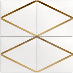 Brass Inlay Cement Tile | Arrow | Concrete tiles | Eso Surfaces