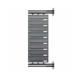 Sistema di cassette per le lettere in acciaio inox a 8 pannelli Design BASIC Plus 385XW per montaggio laterale a parete - RAL a scelta | Buchette lettere | Briefkasten Manufaktur