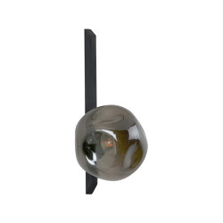 Gaia wall tall bronze with hand shaped smoked glass shade | Lámparas de pared | CTO Lighting