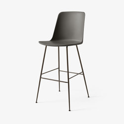 Rely HW96 Stone Grey w. Bronzed base | Sgabelli bancone | &TRADITION