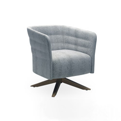 Cell 72 Swivel upholstered easy chair with armrests with 4-spoke base | Armchairs | sitland