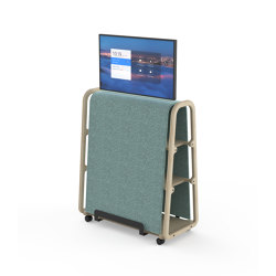 The Vault | Mobile Powered Hub with DTen Screen and storage shelves | Armarios & carritos media | GreyFox