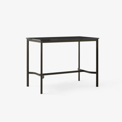 Drip HW114 Black Fenix Nano Laminate (0720) w. Black base | Contract tables | &TRADITION