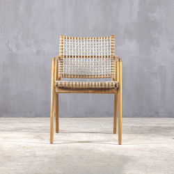 Slow | Conchita Armchair Rope Beige Teak | Armchairs | Set Collection
