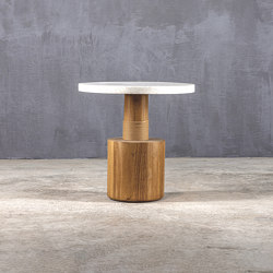 Slow | Terrazzo 48 Teak Side Table | Mesas auxiliares | Set Collection