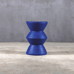 Slow | Zig Zag 45 Stool Suar Blue Cobalt | Taburetes | Set Collection