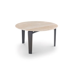 Tablet Small Table 80 H. 43 - Version with Travertino romano marble Top | Coffee tables | ARFLEX