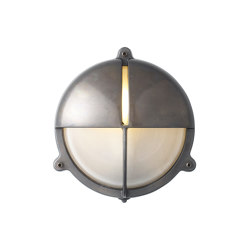 Brass Bulkhead With Eyelid Shield, Large, Weathered Brass | Wall lights | Original BTC
