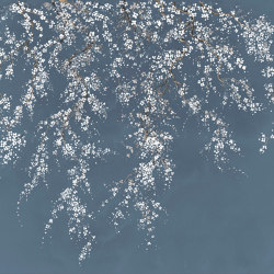 Sea of Blossoms Dunkelblau | Wall coverings / wallpapers | k'moor