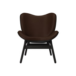 A Conversation Piece | low chair, black oak, hope leather, brown | Sillones | UMAGE