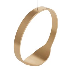 Circleswing N.1 Wooden Hanging Chair Swing Seat - in gold colour gilding liquid⎥indoor | Swings | Iwona Kosicka Design