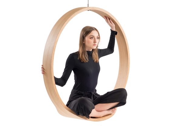 Circleswing N.1 Wooden Hanging Chair Swing Seat - Natural Oak⎥indoor | Swings | Iwona Kosicka Design