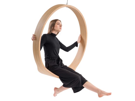 Circleswing N.1 Wooden Hanging Chair Swing Seat - Natural Oak⎥indoor | Swings | Iwona Kosicka Design