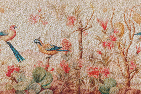 Fluffy Birds | Carta parati / tappezzeria | Inkiostro Bianco
